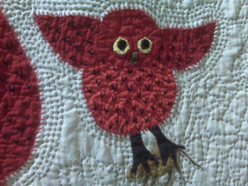 Red owls by karin peirce